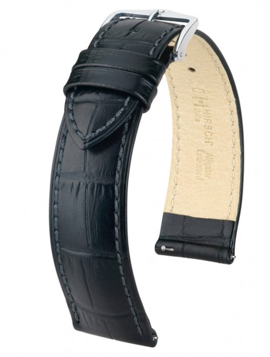 Skórzany pasek Hirsch Duke czarny